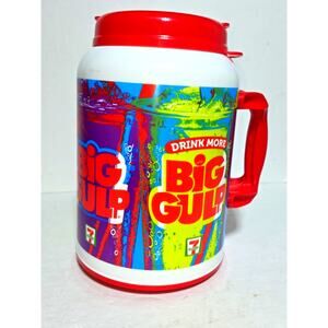 7-ELEVEN Big Gulp 100oz Fountain Handle Drink More Whirley Insulated Lidded Mug